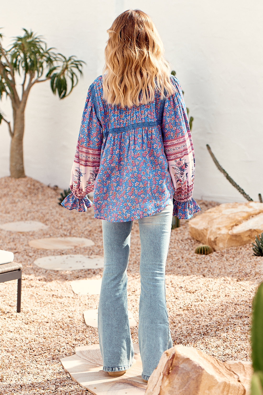 Elsa Top Blu Print Kenzie Tenzie