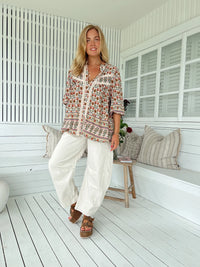 Bee Blouse ~ Harlowe print