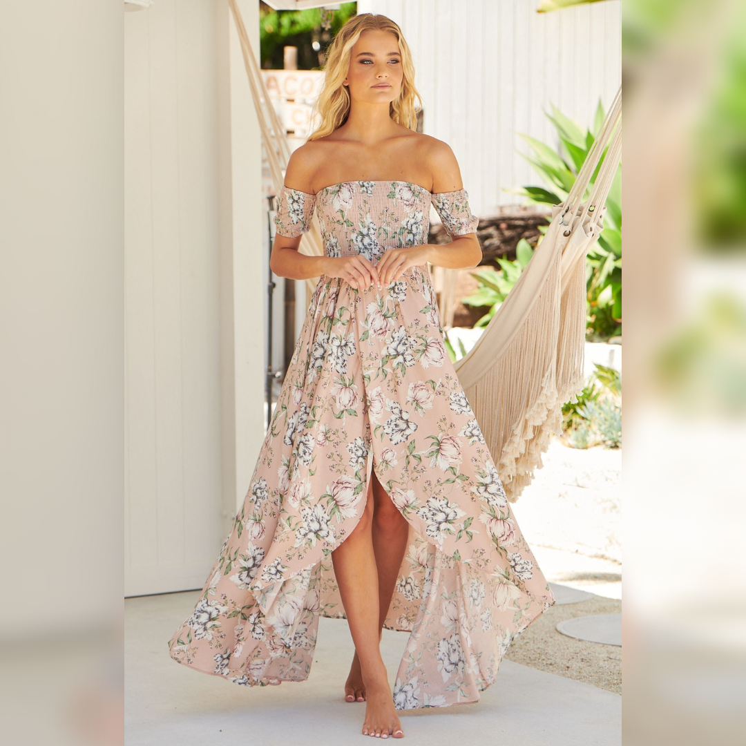 jaase off the shoulder dress Piper Maxi Dress Alba print by Jaase – Kenzie Tenzie