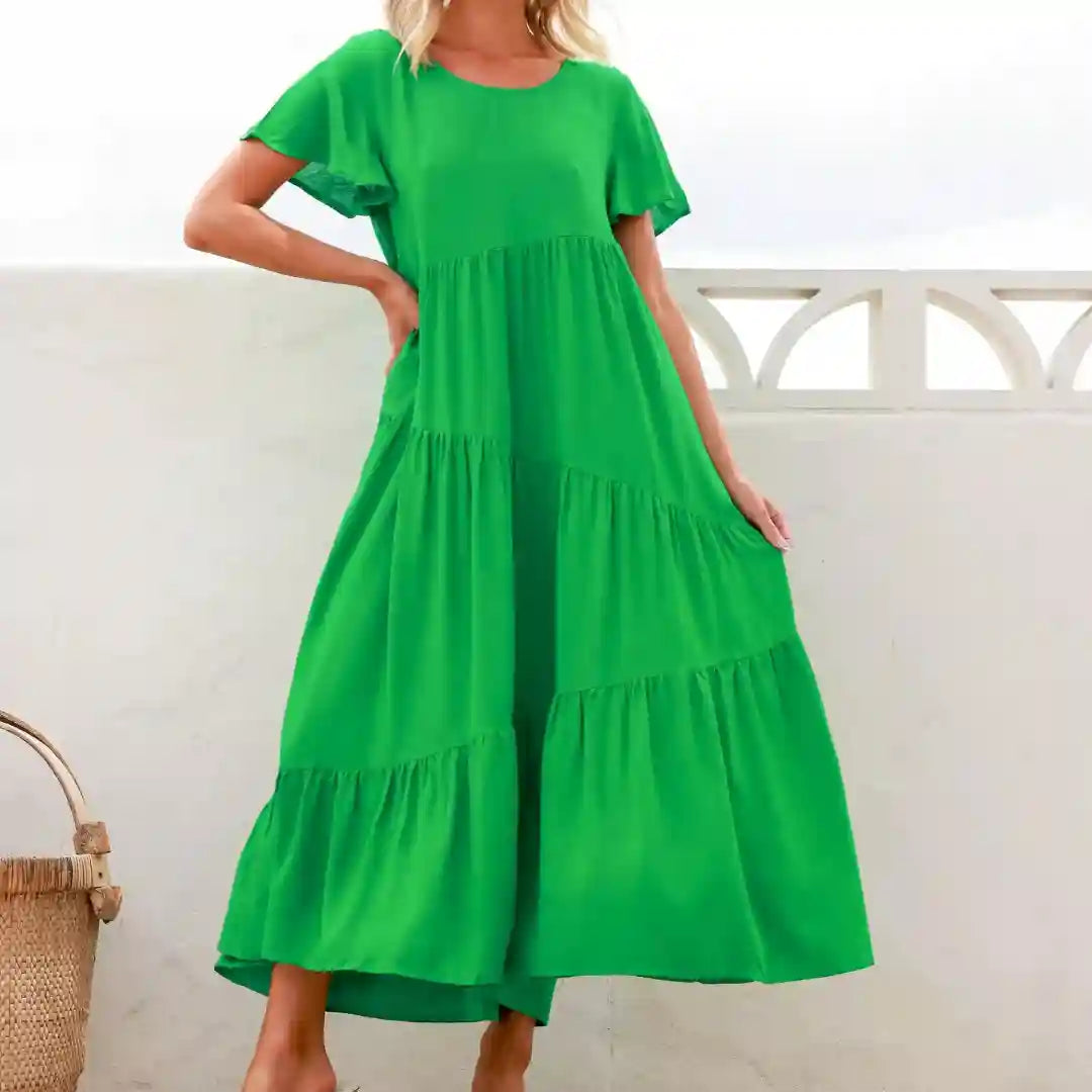 Alessia Linen Maxi Dress ~ Green Kenzie Tenzie Alessia Linen Maxi Dress ~ Green Kenzie Tenzie