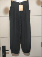 Weekend Linen Harem Pants - Black