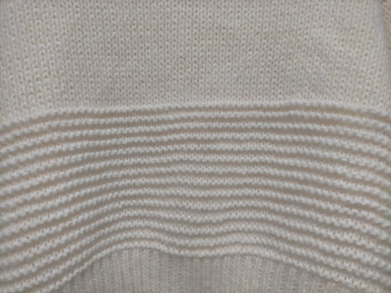 Mayfair Flower Knit Cardigan - Creamy Winter White