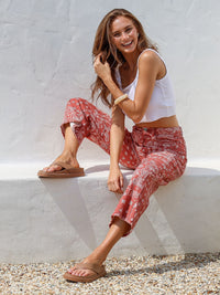 Bandana Paisley Barrel Jeans ~ Soft Wine