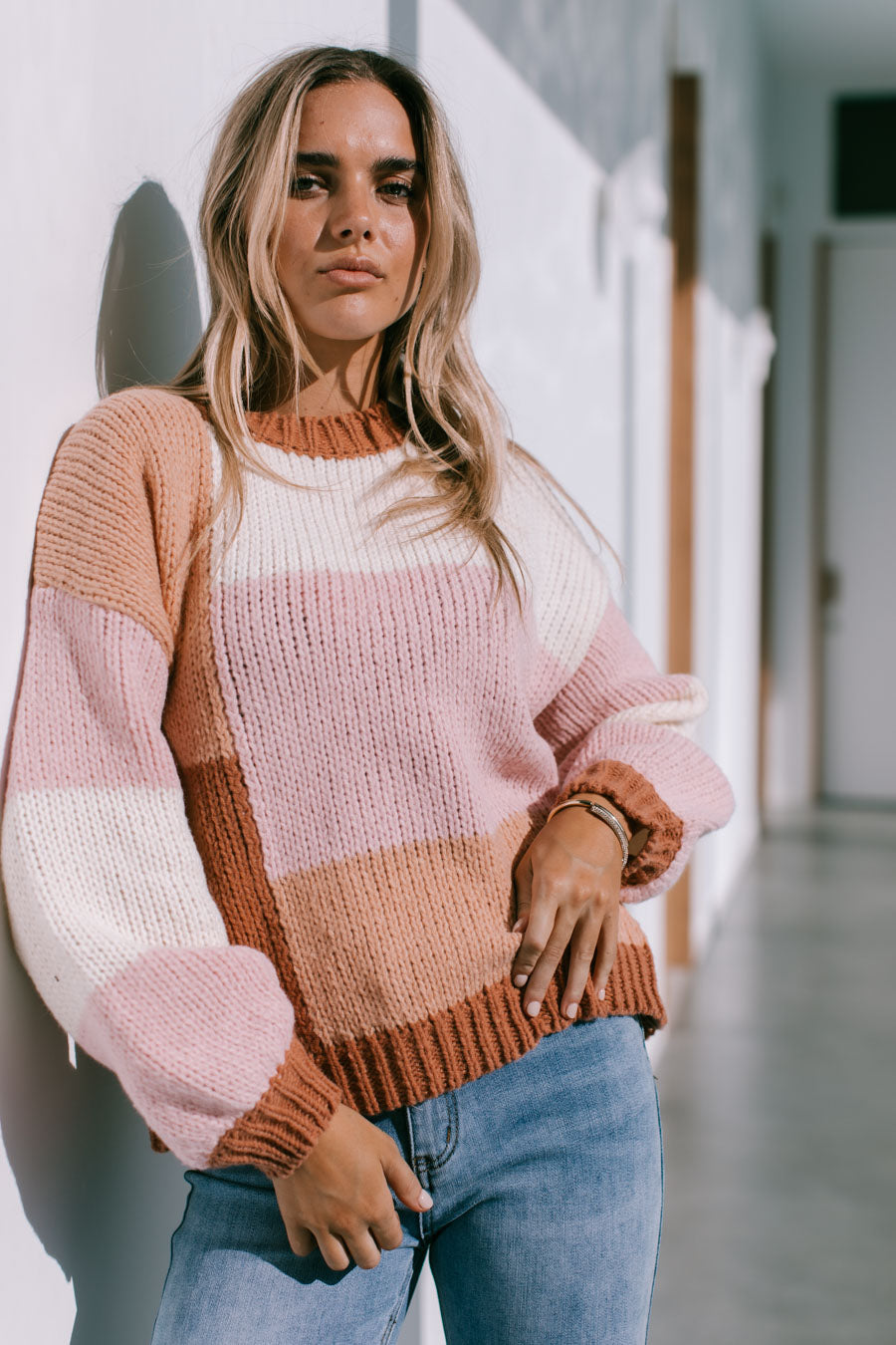 Golden Hour ~ Block Colour Knit
