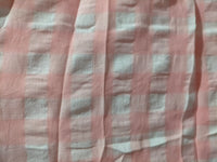 Spring Check Midi Dress Blush Print
