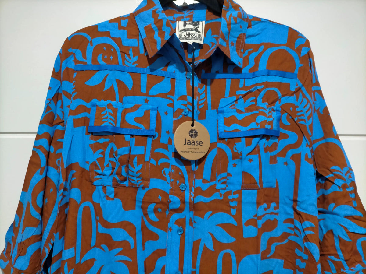 Beverly Shirt Dress Desert to Sea Print Kenzie Tenzie