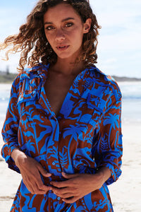 Beverly Shirt Dress Desert to Sea Print Kenzie Tenzie