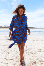 Beverly Shirt Dress Desert to Sea Print Kenzie Tenzie