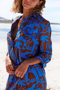 Beverly Shirt Dress Desert to Sea Print Kenzie Tenzie