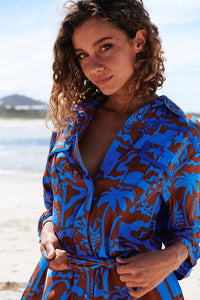 Beverly Shirt Dress Desert to Sea Print Kenzie Tenzie
