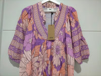 Boheme Midi Dress Purple Rain Print Kenzie Tenzie