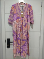 Boheme Midi Dress Purple Rain Print Kenzie Tenzie