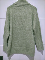 Canyon Roll Neck Knit Jumper Marled Avocado Kenzie Tenzie