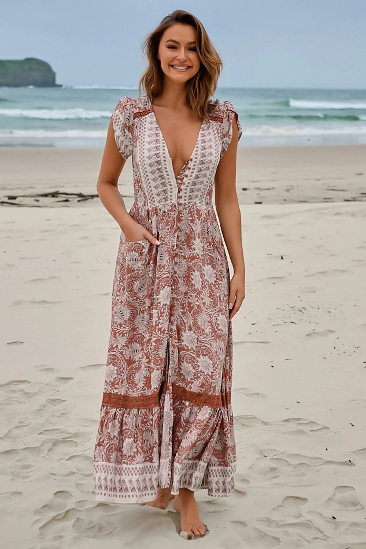 Carmen Maxi Dress ~ Indah Print