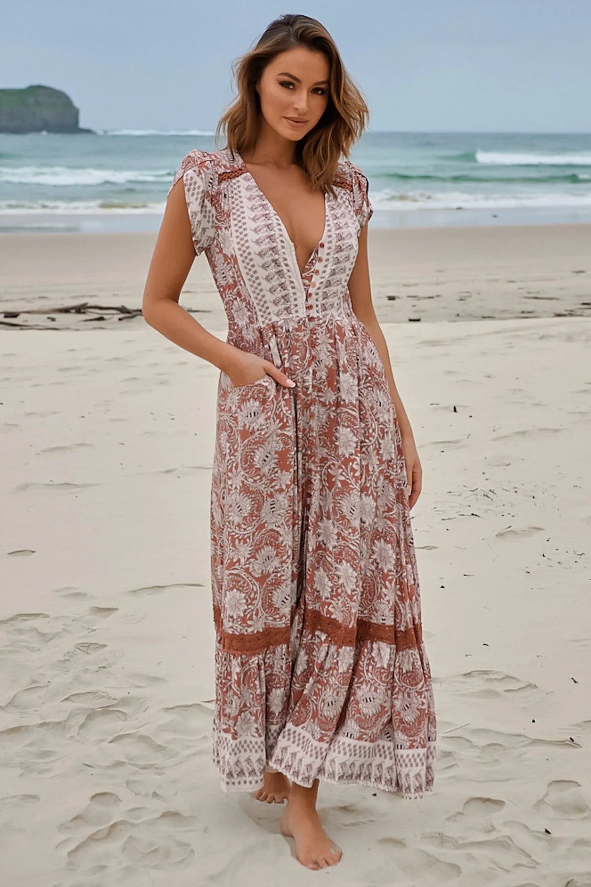 Carmen Maxi Dress ~ Indah Print