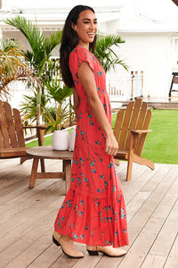 Carmen Maxi Dress Babylon Flower print Kenzie Tenzie