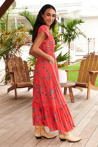 Carmen Maxi Dress Babylon Flower print Kenzie Tenzie