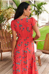 Carmen Maxi Dress Babylon Flower print Kenzie Tenzie