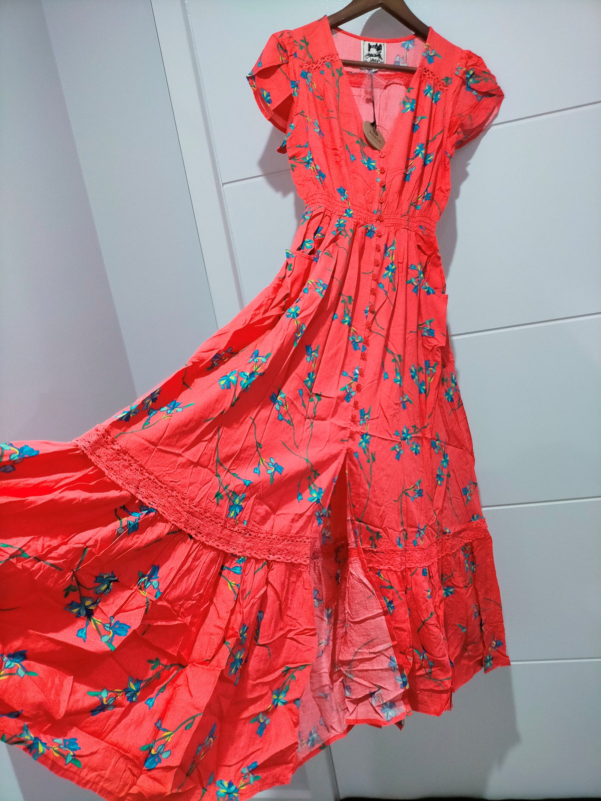 Carmen Maxi Dress Babylon Flower print Kenzie Tenzie