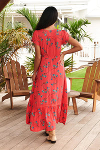 Carmen Maxi Dress Babylon Flower print Kenzie Tenzie