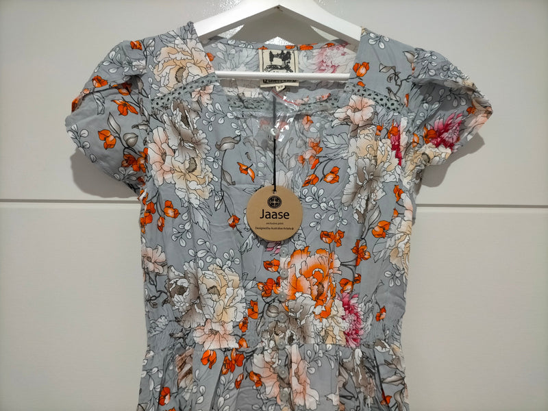 Carmen Maxi Dress Orange Blossom Print Kenzie Tenzie
