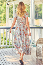 Carmen Maxi Dress Orange Blossom Print Kenzie Tenzie