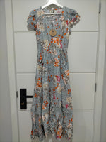 Carmen Maxi Dress Orange Blossom Print Kenzie Tenzie