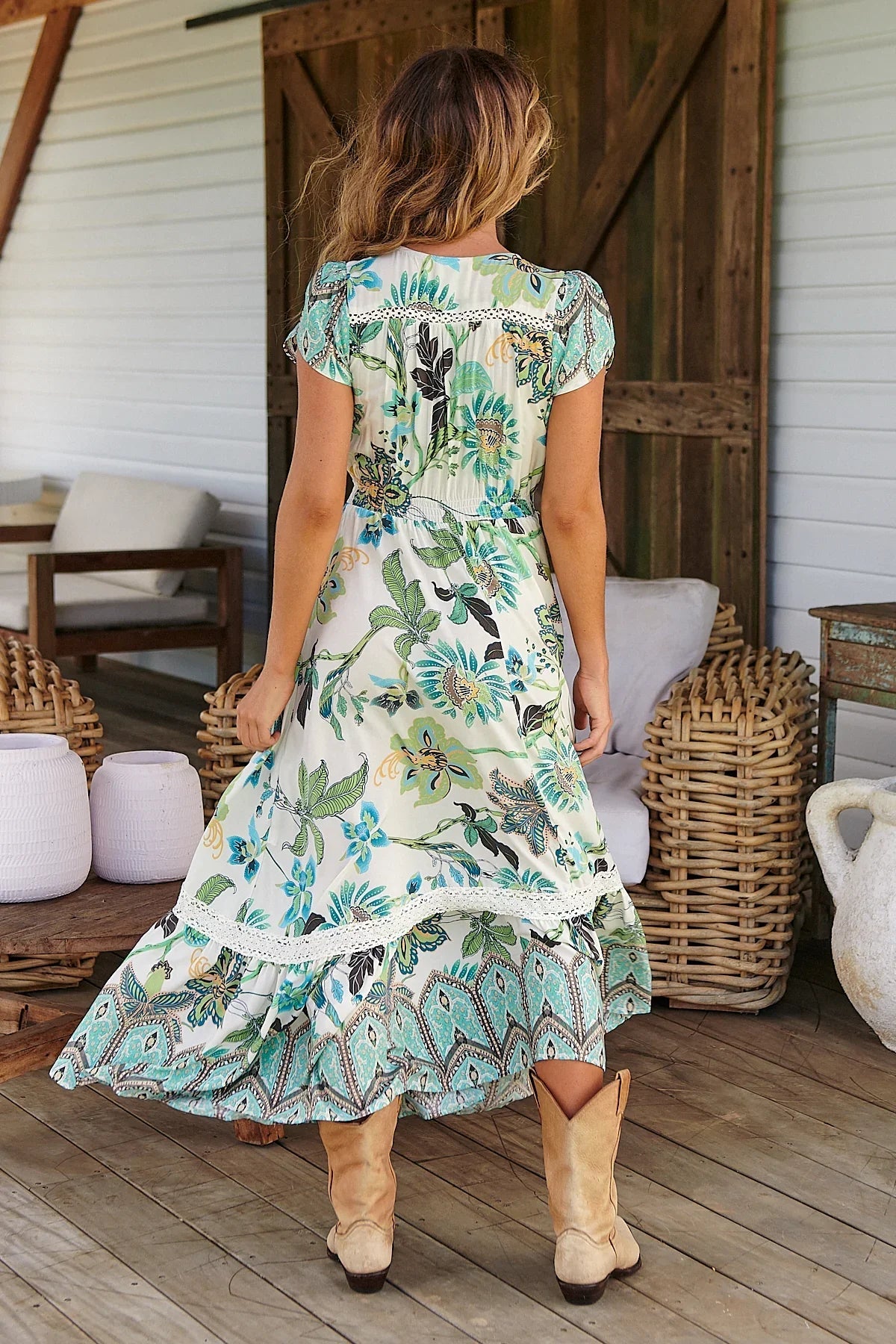 Carmen Maxi Dress Utopia print Kenzie Tenzie