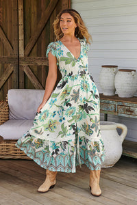 Carmen Maxi Dress Utopia print Kenzie Tenzie
