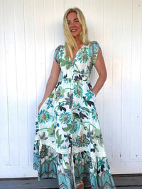 Carmen Maxi Dress Utopia print Kenzie Tenzie