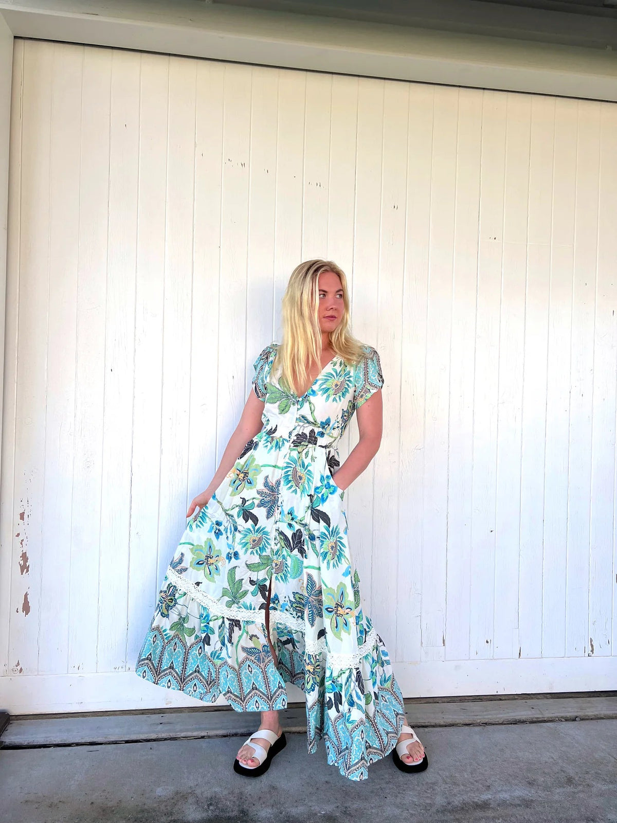 Carmen Maxi Dress Utopia print Kenzie Tenzie
