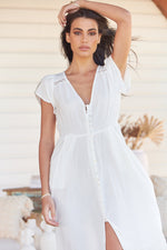 Carmen Maxi Dress White Poppy Kenzie Tenzie