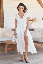 Carmen Maxi Dress White Poppy Kenzie Tenzie