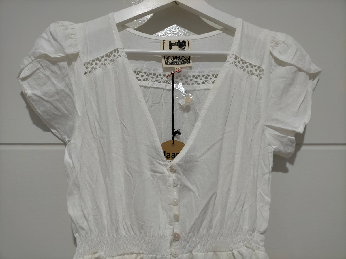 Carmen Maxi Dress White Poppy Kenzie Tenzie