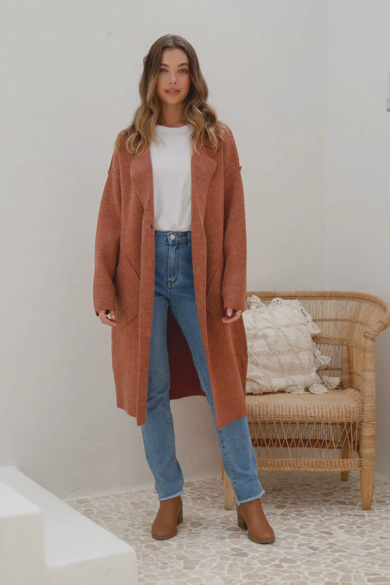 Chesterfield Coatigan - Soft Rust