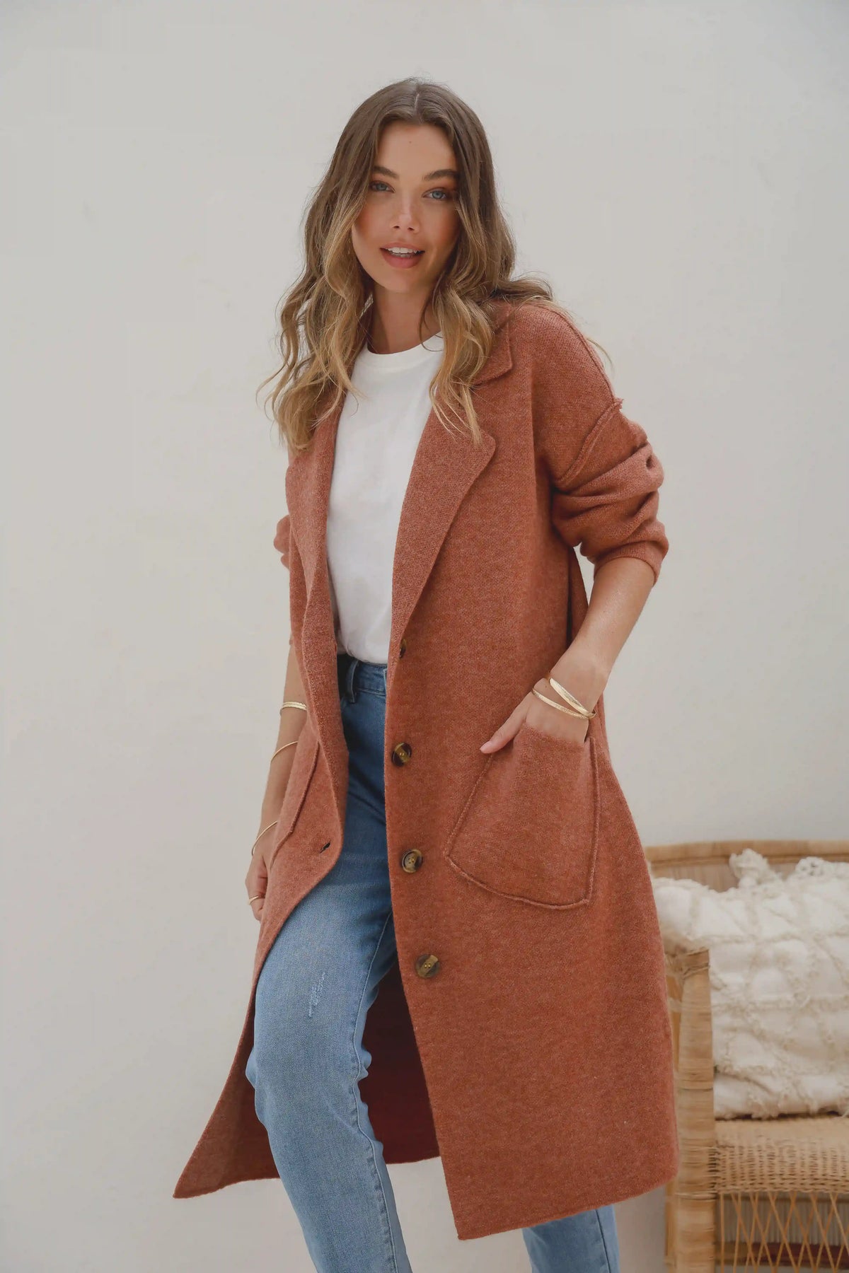 Chesterfield Coatigan - Soft Rust