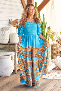 Claudette Maxi Dress Dreams print Kenzie Tenzie