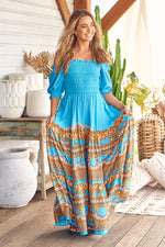 Claudette Maxi Dress Dreams print Kenzie Tenzie