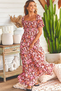 Claudette Maxi Dress Pixie print Kenzie Tenzie