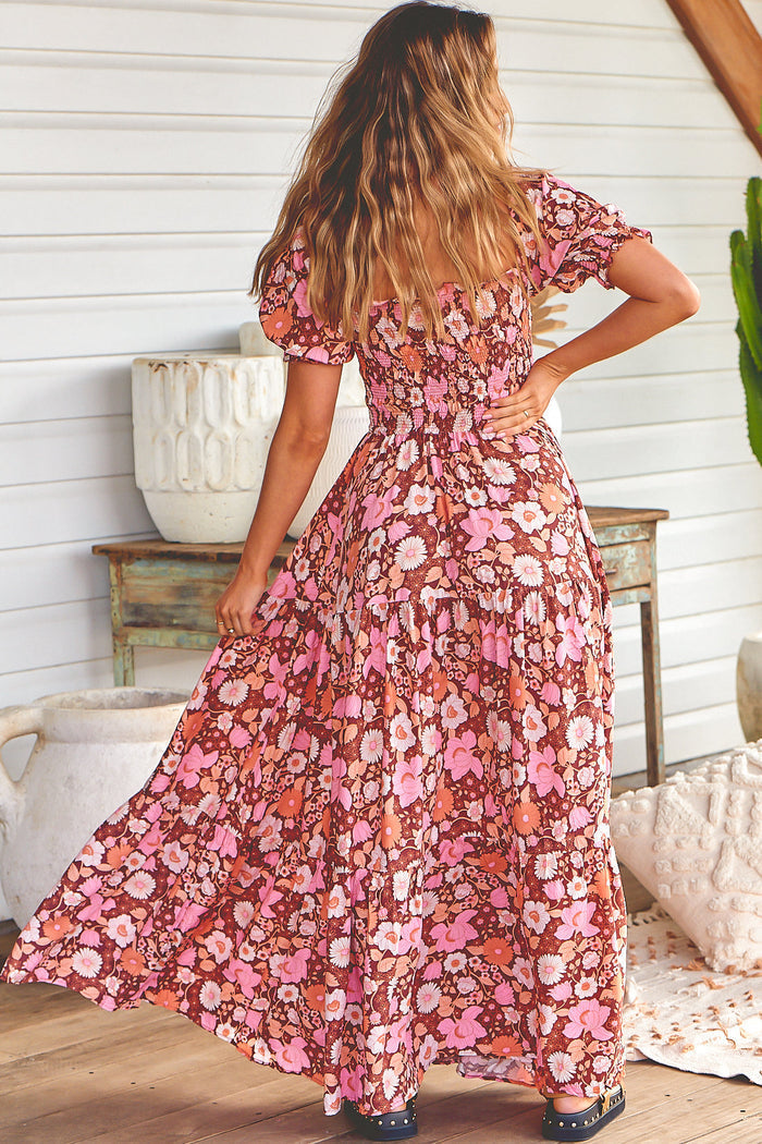 Claudette Maxi Dress Pixie print Kenzie Tenzie