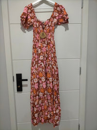 Claudette Maxi Dress Pixie print Kenzie Tenzie