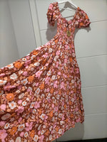 Claudette Maxi Dress Pixie print Kenzie Tenzie