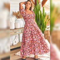 Claudette Maxi Dress Pixie print Kenzie Tenzie