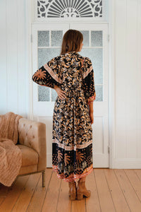 Boheme Midi Dress ~ Jardin Print