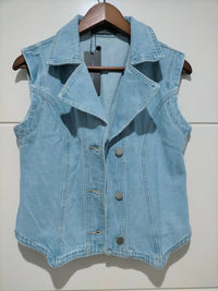 Dani Denim Vest ~ Light Blue