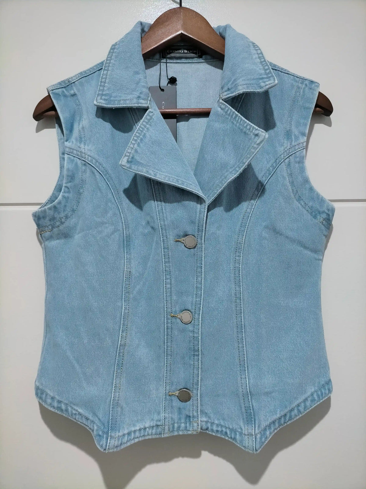 Dani Denim Vest ~ Light Blue