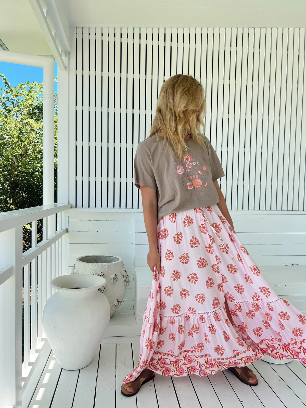 Daphne Maxi Skirt ~ Desert Wildflower print