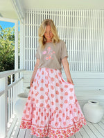 Daphne Maxi Skirt in Desert Wildflower print