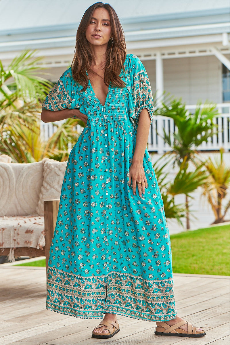 Ellie Maxi Dress Maui Print Kenzie Tenzie