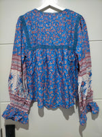 Elsa Top Blu Print Kenzie Tenzie